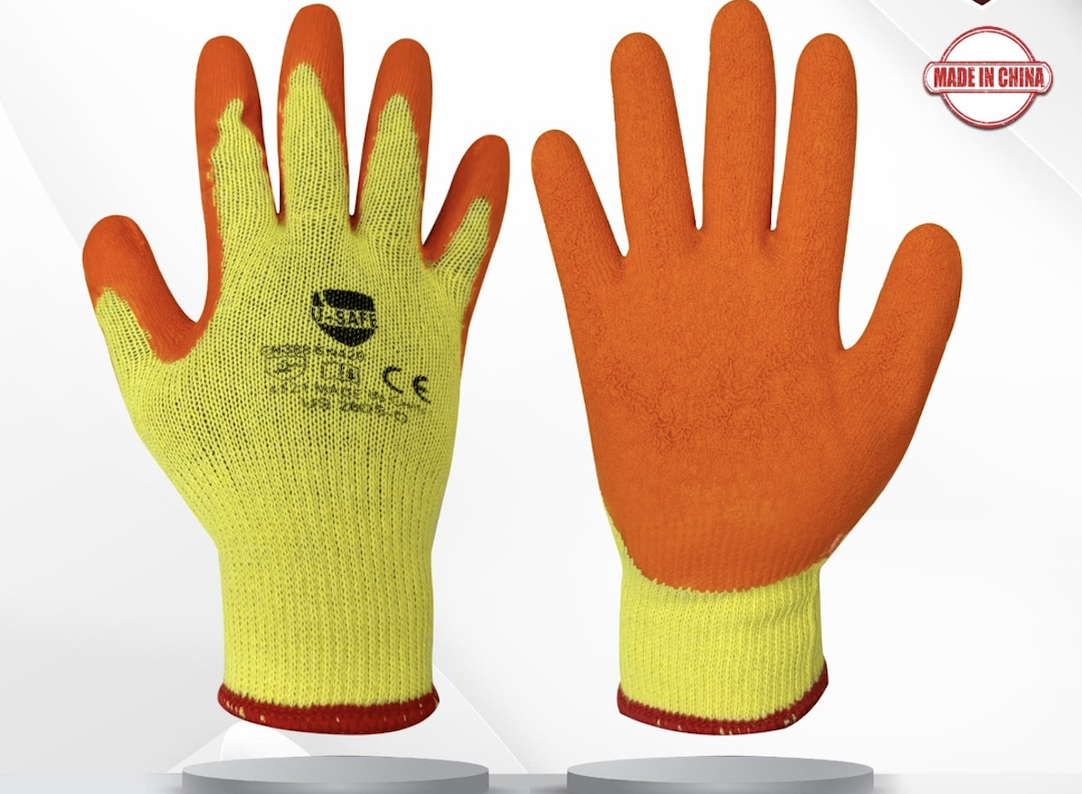 Crinkled Latex Coated Gloves